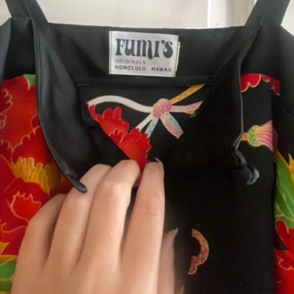 70s Hawaii Floral Maxi Dress - Picture 4 of 6